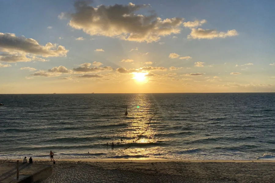 The sun setting over the Indian Ocean at Cottesloe