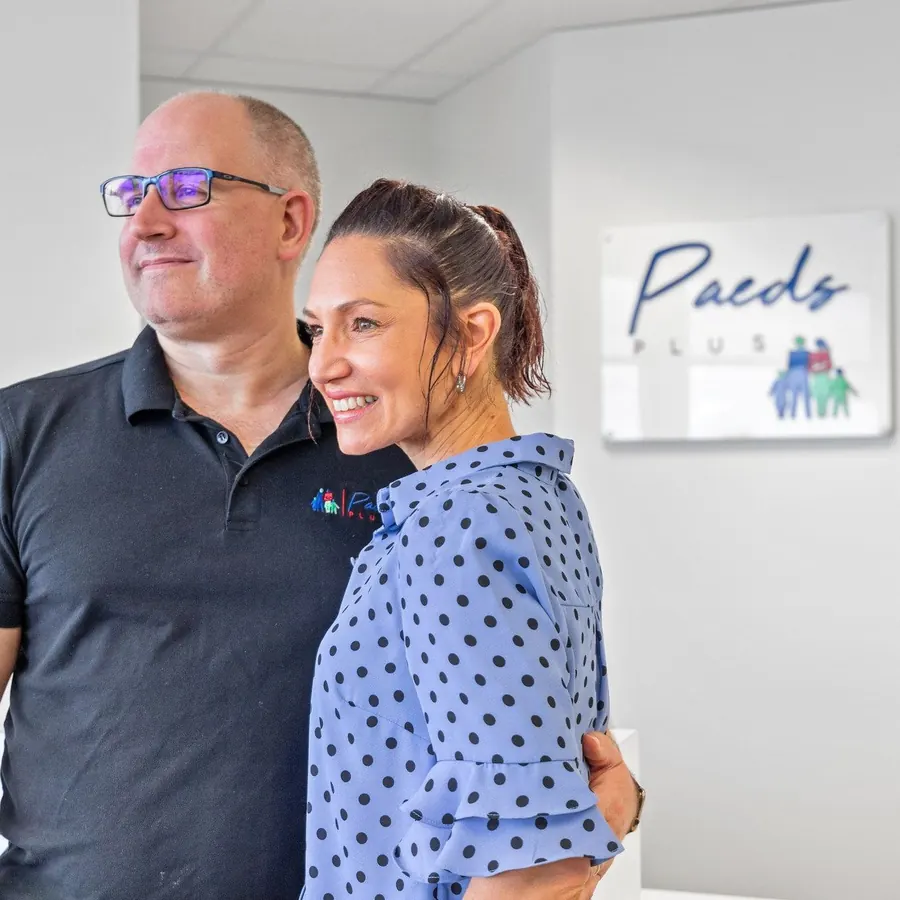 Dr Gareth Kameron and Anna-Skye Kameron, founders of Paeds Plus, in the clinic