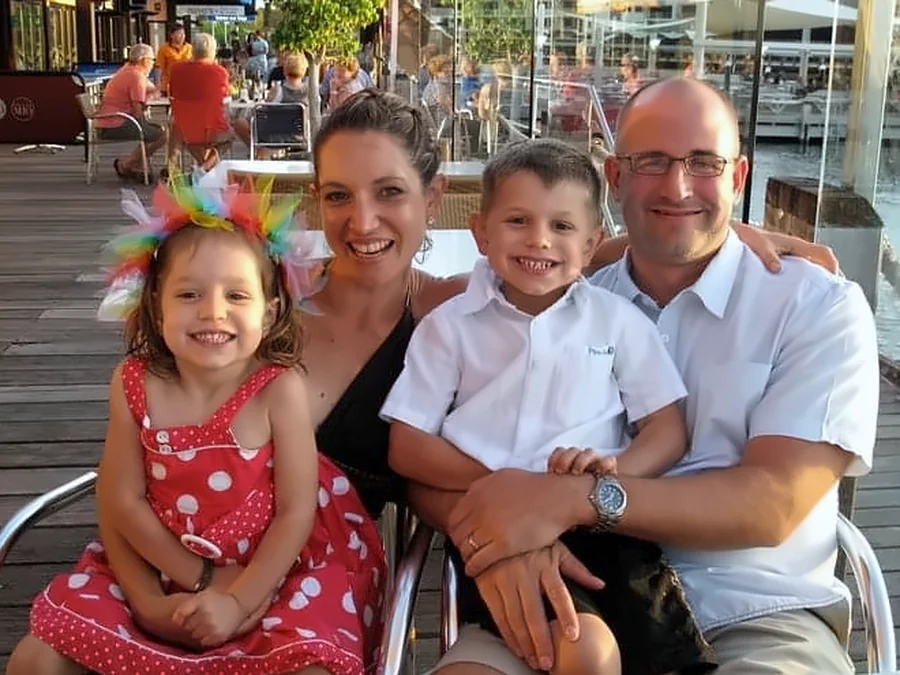 Dr Gareth Kameron and Anna-Skye Kameron, founders of Paeds Plus, with their two children